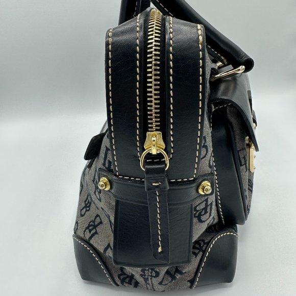 Vintage DOONEY & BOURKE Shadow Canvas Anniversary Bag Shoulder Lock 1990 - Picture 4 of 15